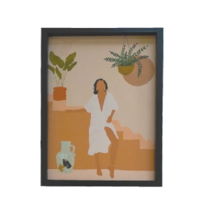 Picture of Framed Canvas Print - Lady Leisure 2