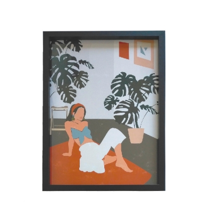 Picture of Framed Canvas Print - Lady Leisure 3