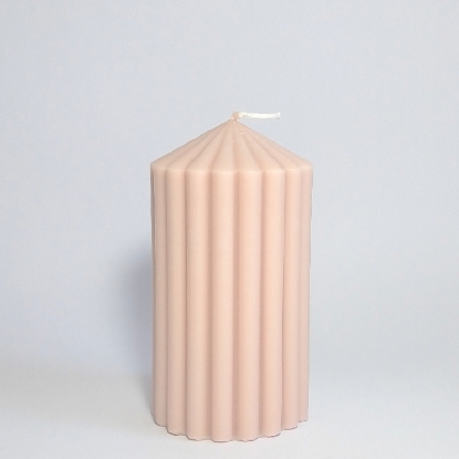 Picture of Ribbed Pillar -Soy Candle 14cm