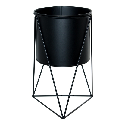 Picture of Tri Planter & Stand - Black Metal