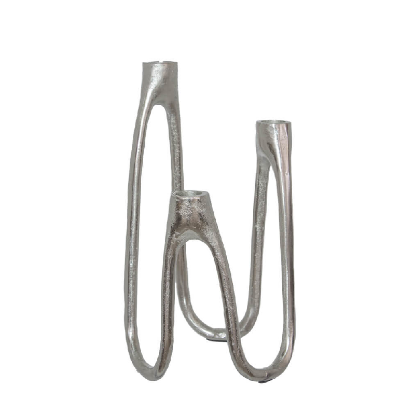 Picture of Loopy Metal Candle Holder - Silver