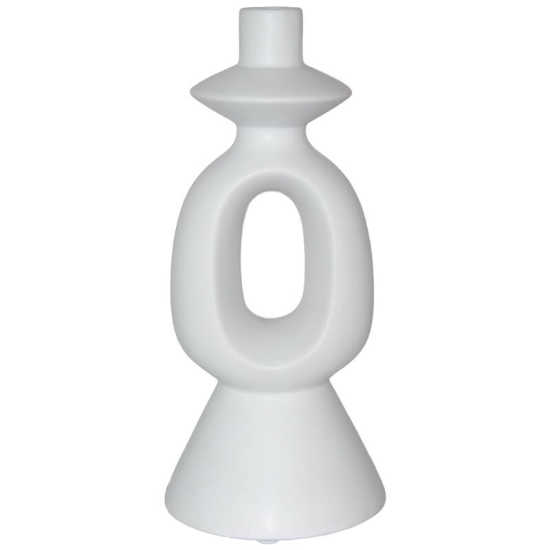 Picture of Contemporary Candle Holder - White