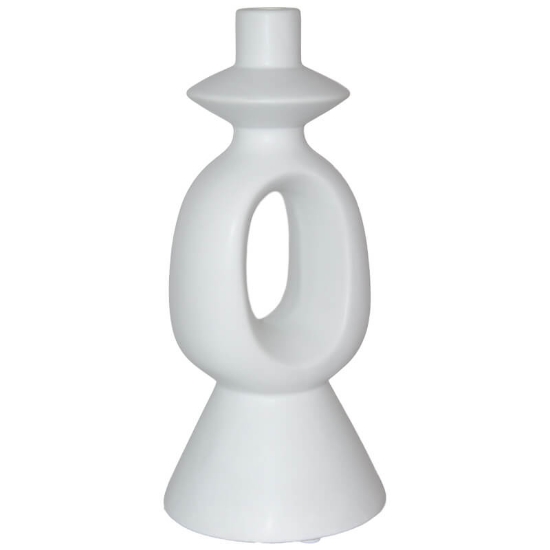 Picture of Contemporary Candle Holder - White